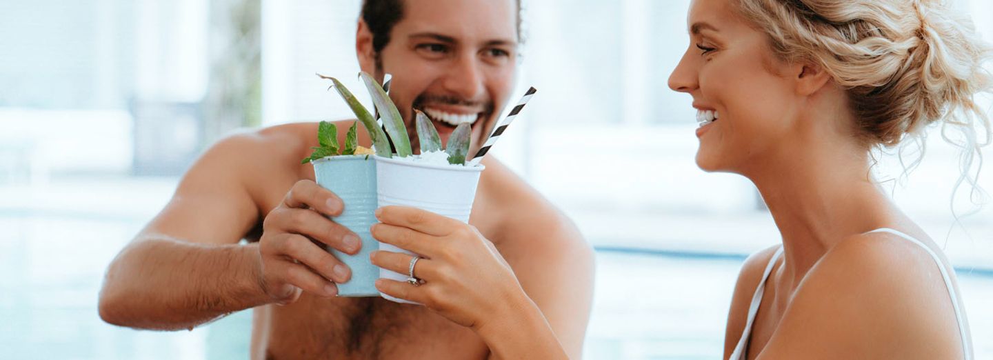 Holiday drinks at the Adults Only Pool