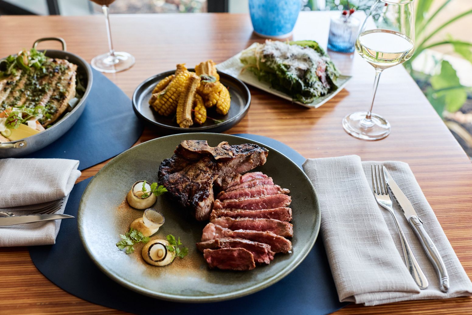 Dining at Azure Bar and Grill