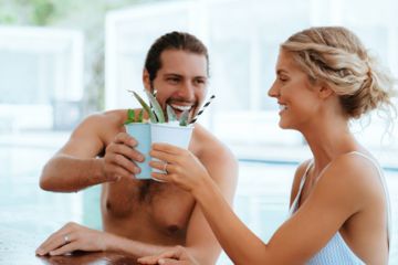 Holiday drinks at the Adults Only Pool