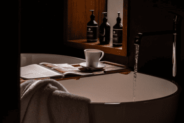 Running a relaxing bath in your villa at Elements of Byron