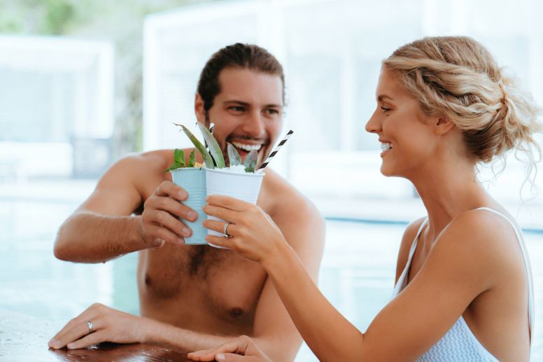 Holiday drinks at the Adults Only Pool